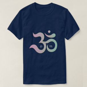 Camiseta Om zen ejercicio del yoga gimnasio fitness azul os