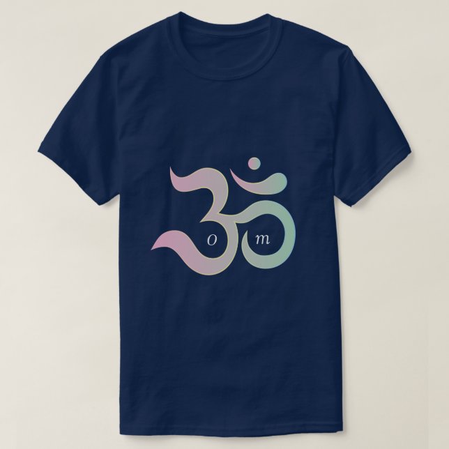 Camiseta Om zen ejercicio del yoga gimnasio fitness azul os (Diseño del anverso)