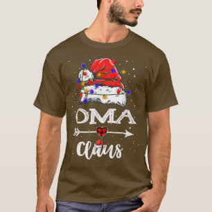 Camiseta Oma Claus Christmas Light Pajama Family Matching X