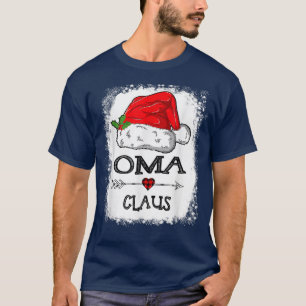 Camiseta Oma Claus Christmas Light Pajama Family Matching X