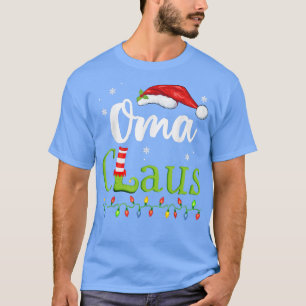 Camiseta Oma Claus Funny Abuela Navidades de Santa Pajamas 