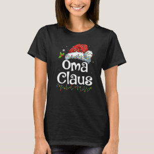Camiseta Oma Claus Santa Hat Navidades Familia Pajama Match