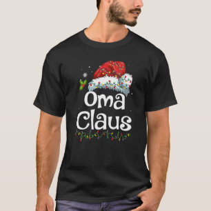 Camiseta Oma Claus Santa Hat Navidades Familia Pajama Match