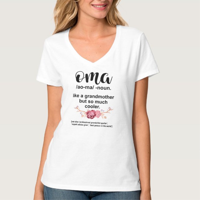 Camiseta Oma Como Una Abuela Pero Una Cuesta Más Fría  (Anverso)