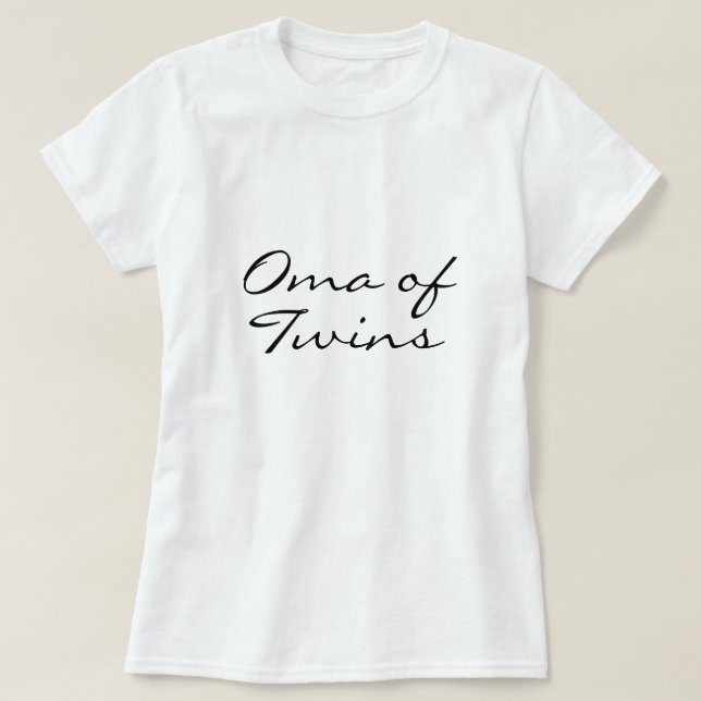 Camiseta Oma de gemelos (Diseño del anverso)