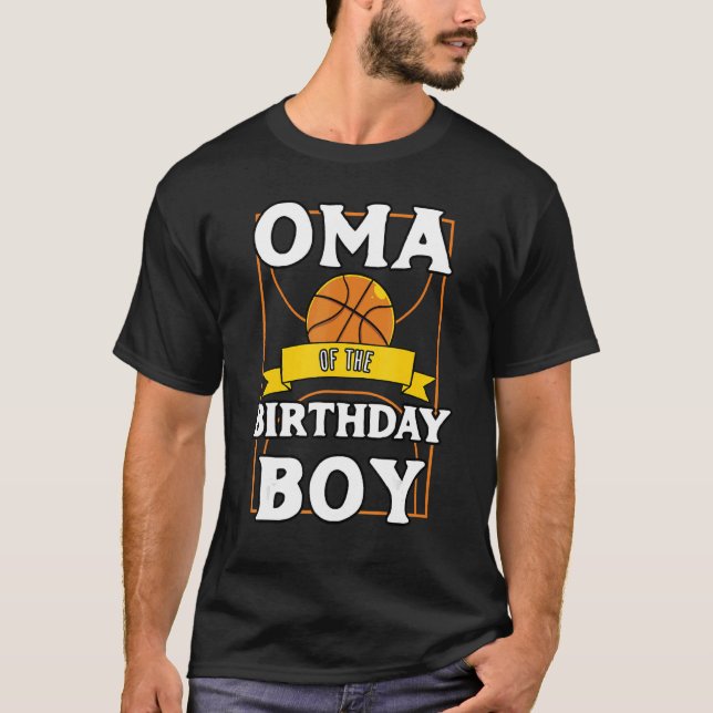 Camiseta Oma De La Fiesta De Bday Bday Baller De Baloncesto (Anverso)