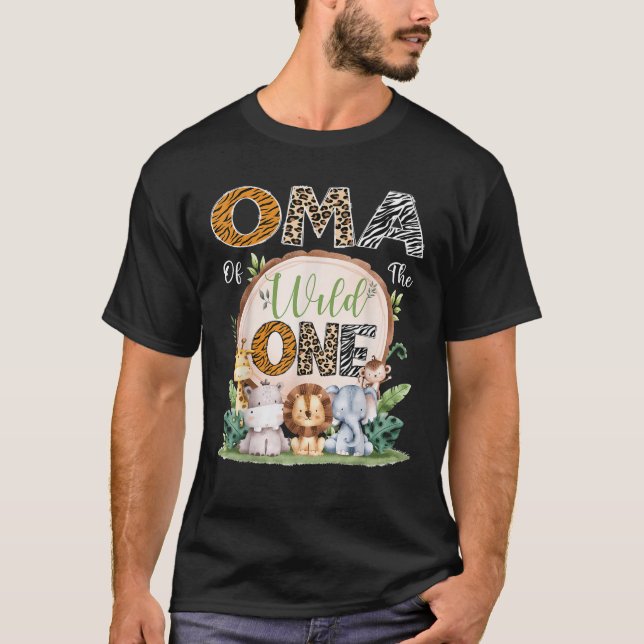 Camiseta Oma De La Selva Salvaje Un Primer Día De Safari Ju (Anverso)