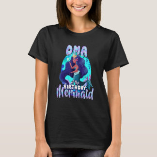 Camiseta Oma Del Fiesta Familiar De La Sirena De Cumpleaños