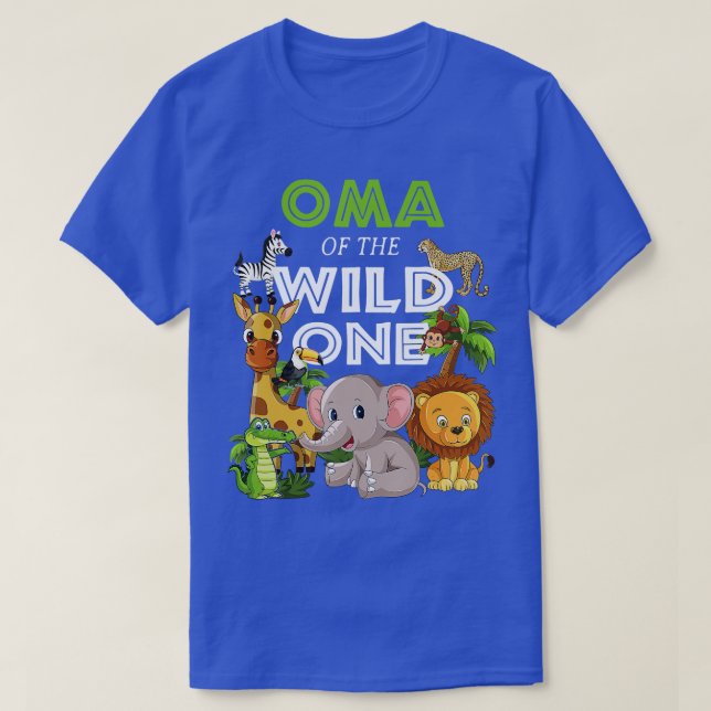Camiseta Oma del salvaje Ani de la Selva Safari de cumpleañ (Diseño del anverso)