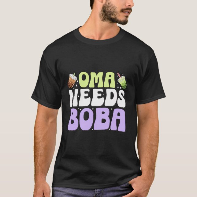 Camiseta Oma necesita a Boba Boba Amantes de la burbuja Té  (Anverso)