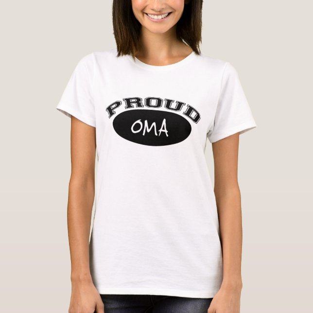 Camiseta Oma orgulloso (negro) (Anverso)