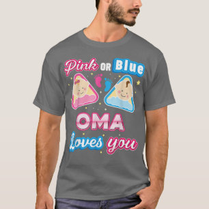 Camiseta Oma Rosa O Azul Te Ama El Género Revelar La Moda D