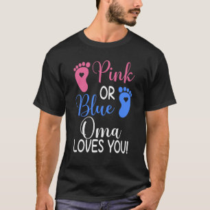 Camiseta Oma Rosa O Azul Te Ama Fiesta De Revelación De Gén