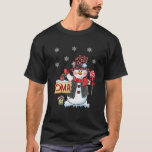 Camiseta Oma Snowman Christmas Candy Cane Red Plaid Santa<br><div class="desc">Snowman Christmas tee for women,  men,  kids,  Christian followers,  church friends who display their faith & love for Jesus and God to have a merry holiday</div>