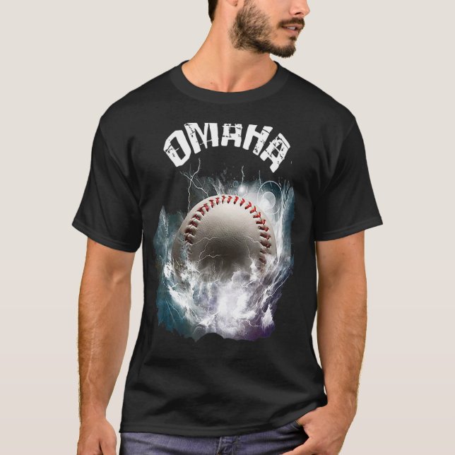 Camiseta Omaha Baseball Retro (Anverso)