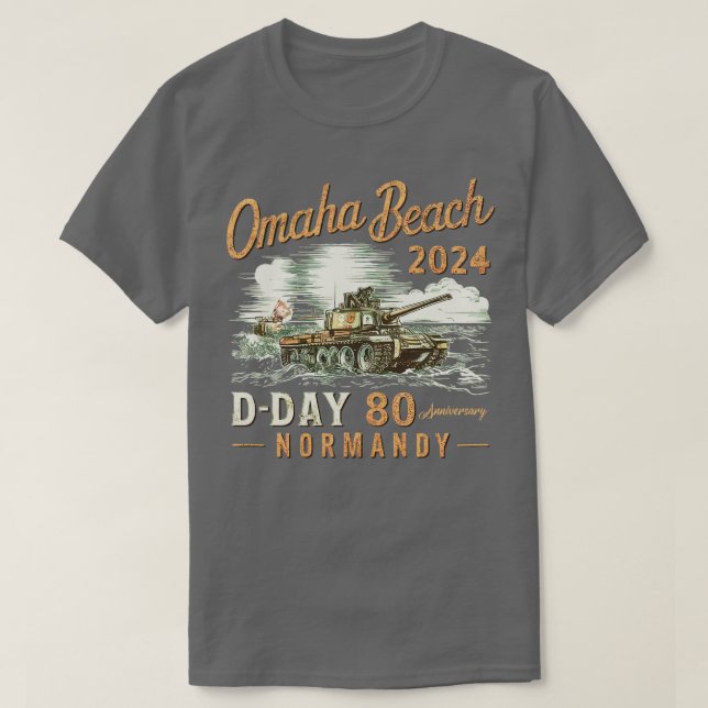 Camiseta Omaha Beach 1944 Día 2024 80º aniversario Norman (Diseño del anverso)