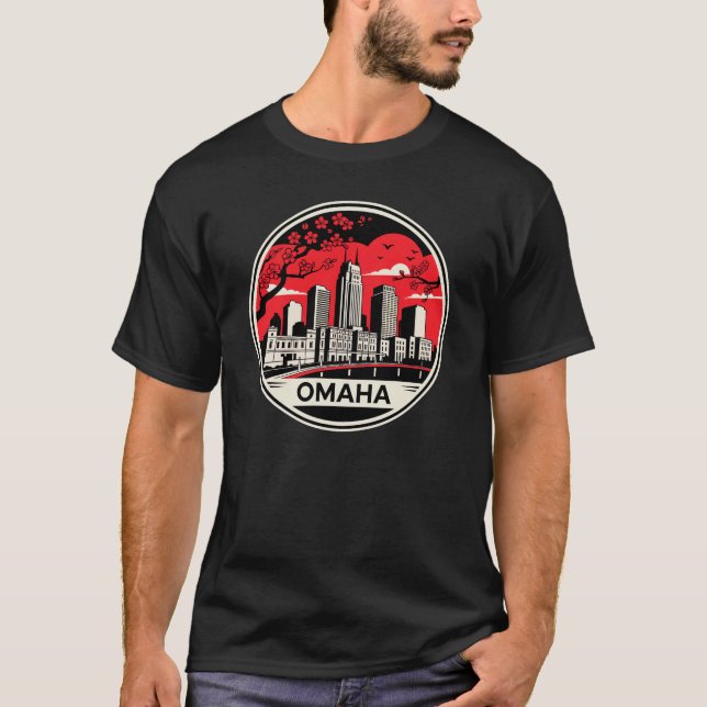 Camiseta Omaha City Nebraska Estados Unidos (Anverso)
