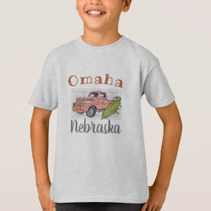 Camiseta Omaha Nebraska, Camión de época y maíz