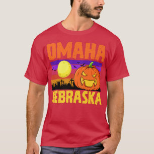 Camiseta Omaha Nebraska Feliz Fiesta de Halloween Ciudad Lo