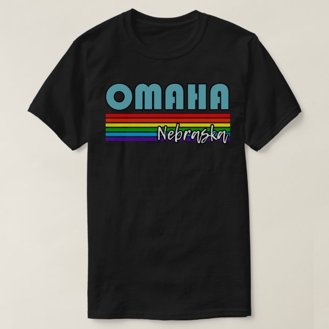 Camiseta Omaha Nebraska Orgullo Omaha regalo LGBT Apoyo LGB (Diseño del anverso)