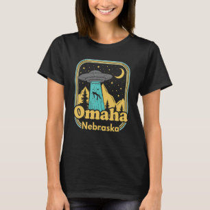 Camiseta Omaha Nebraska Ufo Alien Hunter Estado Retro 80 Pr