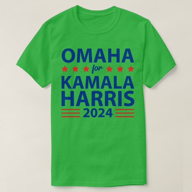 Camiseta Omaha por KAMALA HARRIS para PRESIDENTE 2024 (Diseño del anverso)
