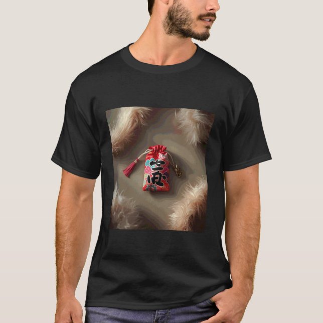 Camiseta Omamori Amuleto de Buena Suerte y Fortuna (Anverso)