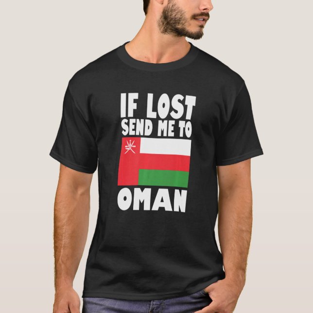 Camiseta Oman Flag Design  If lost send me to Oman Premium (Anverso)