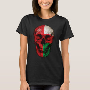 Camiseta Oman Flag Skull Omani se alza con patriótico