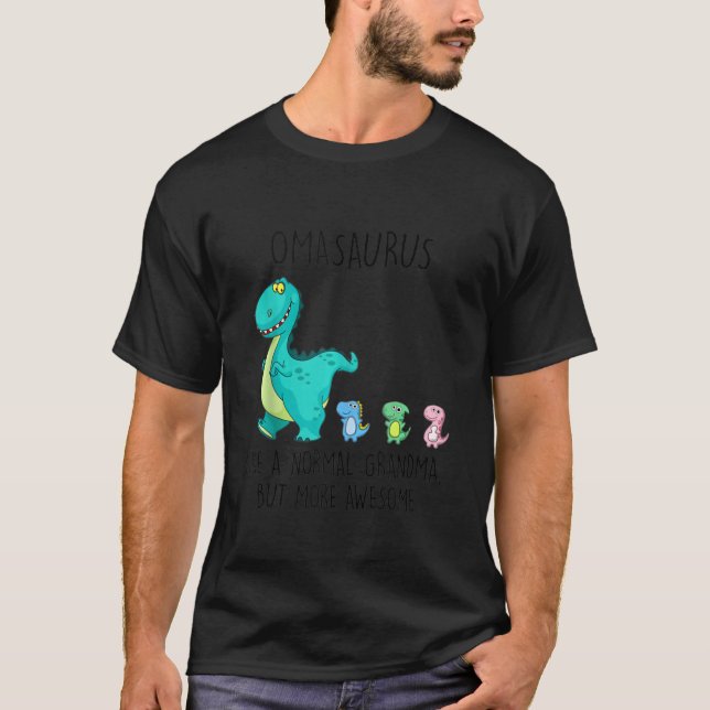 Camiseta Omasauro Como Una Abuela Normal Pero Más Increíble (Anverso)