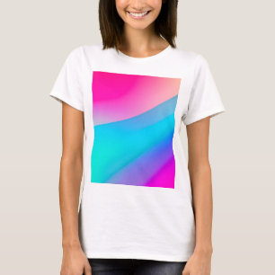 Camiseta Ombre acuarela abstracta pastel rosa azul