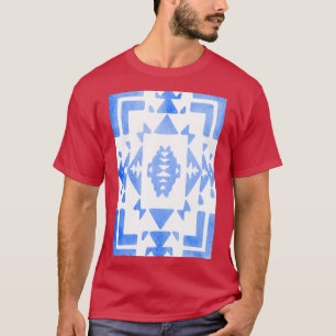 Camiseta Ombre azul brillante azul claro blanco nativo amer