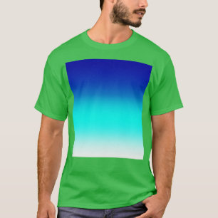 Camiseta Ombre de degradado de agua azul del mar Caribe