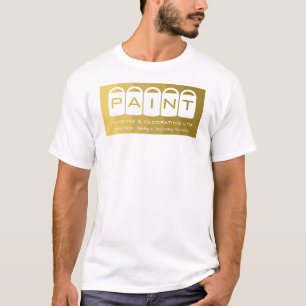 Camiseta Ombre de oro, baldes de pintura, pintador y decora
