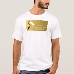 Camiseta Ombre dorado y rodillo de pintura, pintor y decora
