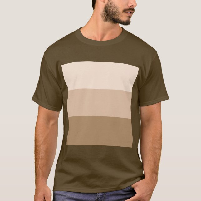 Camiseta Ombre marrón a rayas (Anverso)