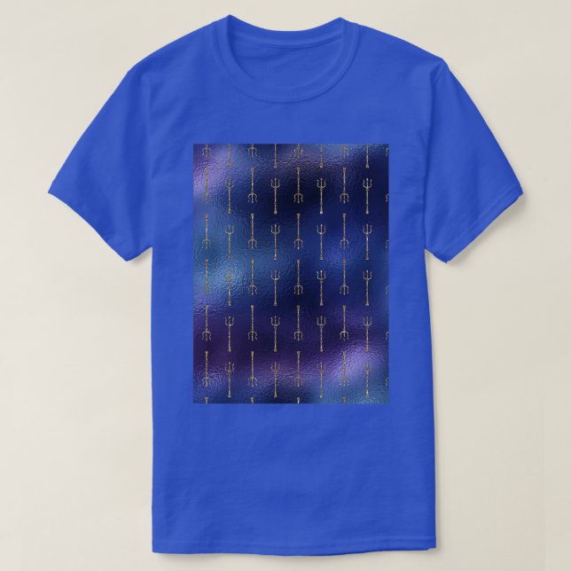 Camiseta Ombre Purple and Blue Foil with Gold Mermaid Glitt (Diseño del anverso)