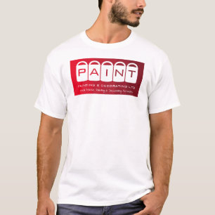 Camiseta Ombre Rojo, Cubos de Pintura, Pintor y Decorador