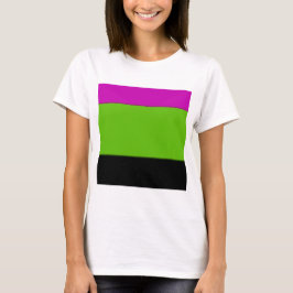 Camiseta Ombre rosa, verde y negro