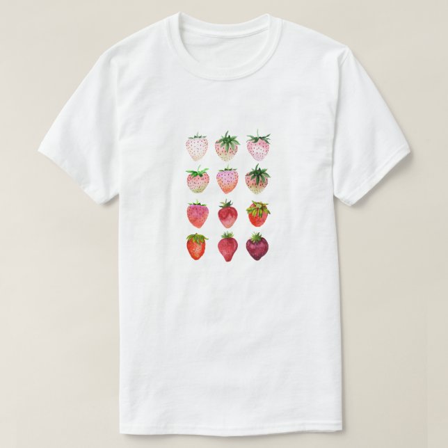 Camiseta Ombré Strawberries (Diseño del anverso)