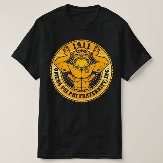 Camiseta Omega Psi Phi Omegawood 1911 (Diseño del anverso)