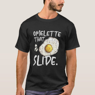 Camiseta Omelet Ese Desayuno Deslizante Huevos Alimento