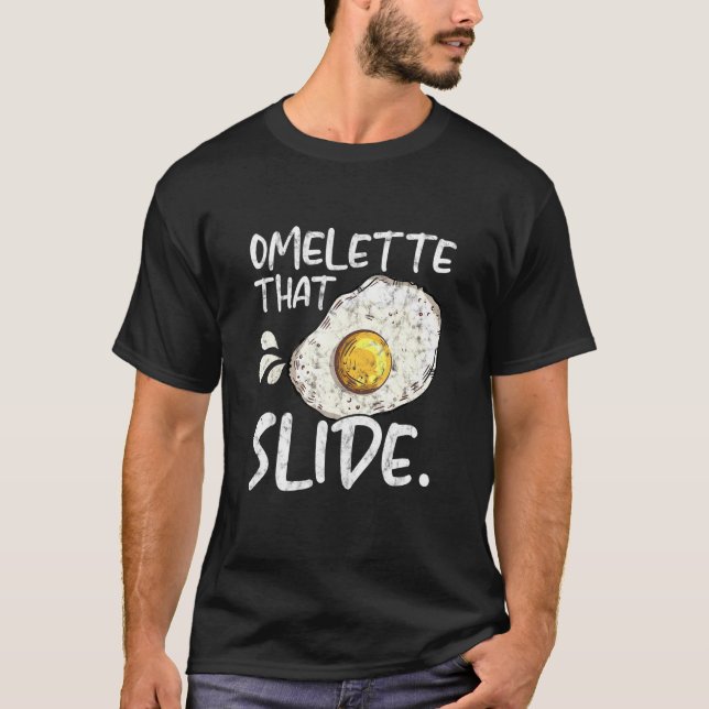 Camiseta Omelet Ese Desayuno Deslizante Huevos Alimento (Anverso)