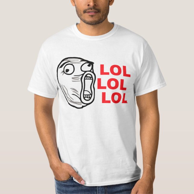 Camiseta omfg del omg del rofl del humor del meme de la (Anverso)