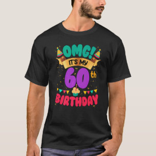 Camiseta Omg de 60 años es mi cerveza retro de cumpleaños n