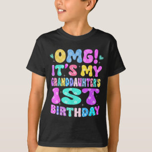 Camiseta Omg Es El Cumpleaños Número 1 De Mi Nieta Flores 1