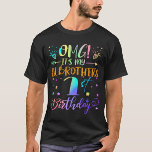 Camiseta Omg Es El Primer Cumpleaños De Mi Hermano Menor Du