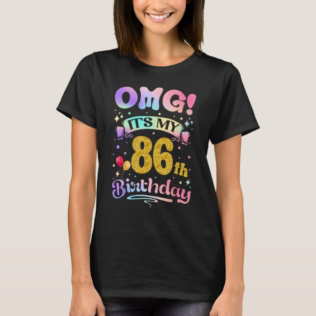 Camiseta OMG es mi bebé 86 años (Anverso)