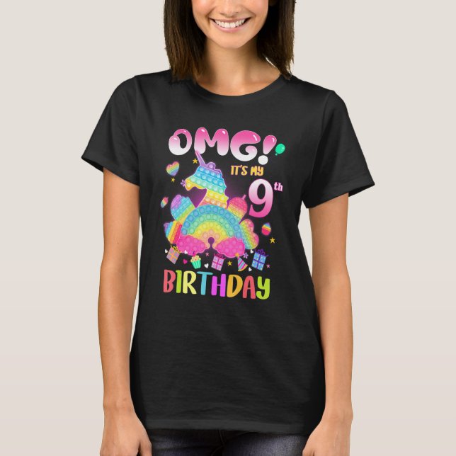 Camiseta Omg es mi Chica de cumpleaños 9 años (Anverso)