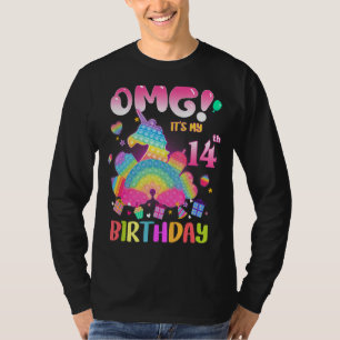 Camiseta Omg es mi Chica de cumpleaños número 14 Fidget